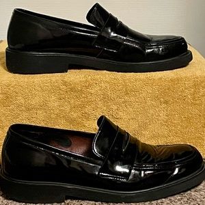 Men’s Black Stacy Adams, Leather Upper Pull-on / Slip-ons, Shoes Size: 13